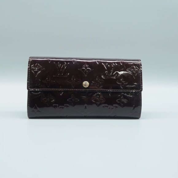 Louis Vuitton Micro Burgundy Patent Leather Wallet
